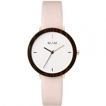Reloj Mam 636 Ferra Ébano Piel Rosa Mujer