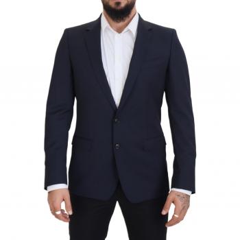 Dolce & Gabbana Dark Blue Wool Single Breasted MARTINI Blazer - IT48 | M
