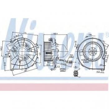 Ventilador interior NISSENS 87080 - Ventilador de habitáculo, compatible con vehículos, diseño optimizado para flujo de aire, motor eléctrico eficiente, fácil instalación, alta durabilidad y rendimiento silencioso