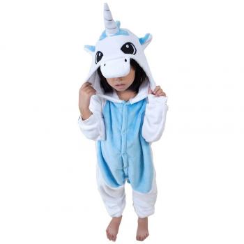 UDreamTime Los niños Homewear Sleepsuit Animal Pijamas cosplay Unicornio Azul XXL