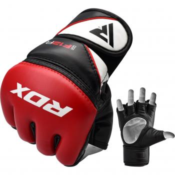 RDX F12 MMA Grappling Gloves - New Model Black/Red Size S