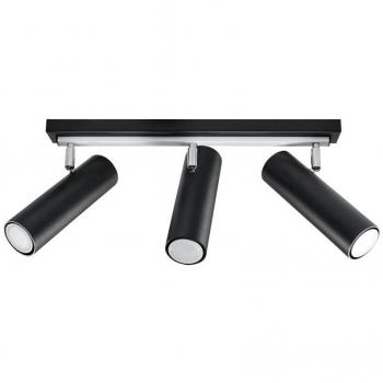 Aplique de Techo Direzione 3 Focos Orientables GU10 Negro