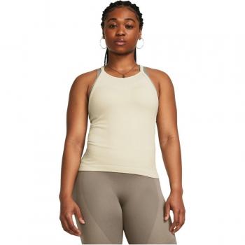 Camiseta sin mangas para mujer Under Armour Vanish Elite Seamless Beige
