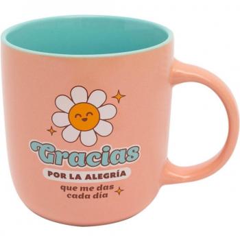Taza Mr. Wonderful Gracias por la alegría que me das cada día Navidad - 8x5x9 cm