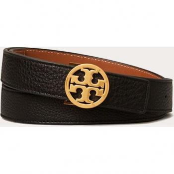 Tory Burch Women's Reversible Black Leather Belt Size L