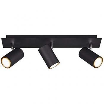 Plafón 3 Focos Orientables Marley Negro GU10