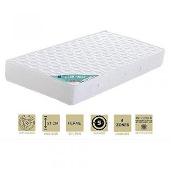 Colchón 100x200 cm + Almohada Visco - Firme - Aertech+ 35 Kg/m3 HR Alta Densidad - Hipoalergénico - 5 Zonas de Confort