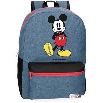 Disney Mickey Blue Mochila Adaptable a Carro Azul 32x42x16 cms Poliéster 21.5L
