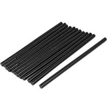 sourcingmap 12 Pc Medio ambiente Varas De Pegamento Fusión En Caliente Translucidez Negro 11 270mm