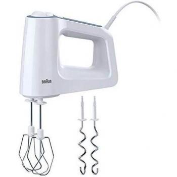 Braun Batidora de Varillas Multimix 3 HM3100WH de 500 W de Potencia, Varillas de Acero Inoxidable, 5 Velocidades, Clase A, Color Blanco