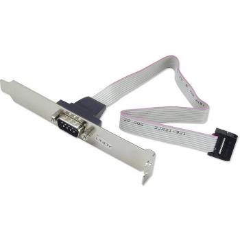 LINDY Serial Cable Adapter 0.26m DB-9 Male to 10-Pin IDC Female Gray