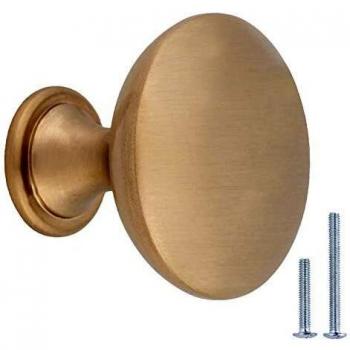 AmazonBasics - Pomo de armario, color dorado champán, 3 cm, AB100-GC-25