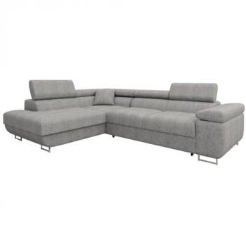 Sofá rinconero Comfivo S101 Premium, con función de descanso y caja de ropa de cama, 274x203x70cm