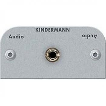 Conector de audio 3,5 mm Kindermann KMAS 7441-411 con cubierta multiuso y aluminio dorado