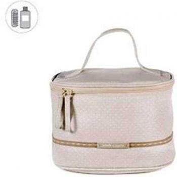 Pasito a Pasito - Neceser Vanity Laforet en polipiel beige estampada con topitos