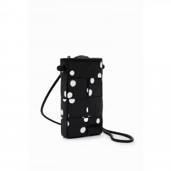 Portafolio y funda para teléfono mujer Desigual Splatter Bruna negro
