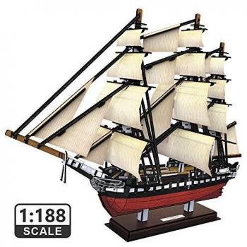 CubicFun Puzzle 3D USS Constitution Modelo de Barco Maquetas para Montar Souvenir Regalo, 193 Piezas