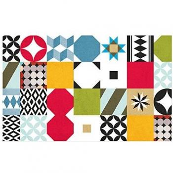 Laroom Alfombra, Vinylic Flooring PVC-Antislip, Multicolor