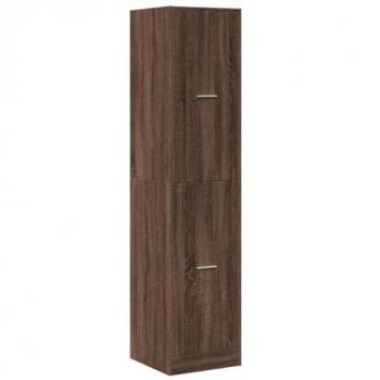 Armario botiquín de madera de ingeniería marrón roble 40x41x174,5 cm