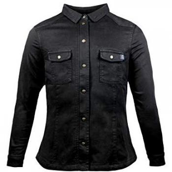 Camisa de Moto John Doe Motoshirt XTM para Mujeres - Negra - XL