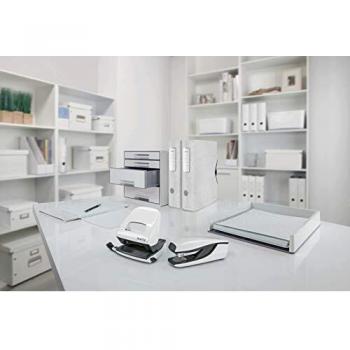 Leitz Carpeta de 3 Solapas, Capacidad para 150 Hojas A4, Cierre Elástico, Plástico Flexible, Blanco, Gama WOW, 45990001