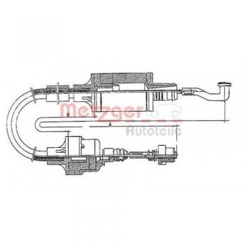 Cable de embrague Metzger 11.2552 para Opel Calibra y Vectra A Berline