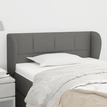 Cabecero de tela gris oscuro 93x23x78/88 cm vidaXL