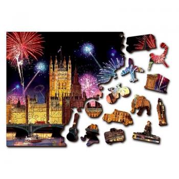 Puzzle de Madera 3D Londres de Noche Grande - 300 Piezas