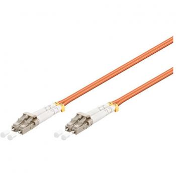 Cable de fibra óptica LC a LC multimodo dúplex 2 metros 10 Gbps Naranja