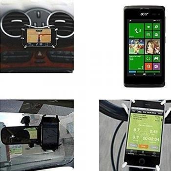 soporte para coche y para mesa etc. para Huawei Ascend Y201 Pro, negro araña. montaje de la salida aire, espejo retrovisor, bicicletas, etc. Trípode - K-S-Trade