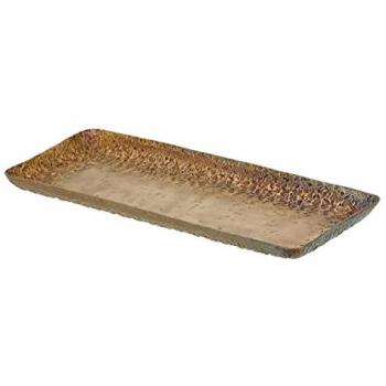 Bandeja de Aperitivos Rectangular 41 x 16 x 3 cm Aluminio Bronce Envejecido