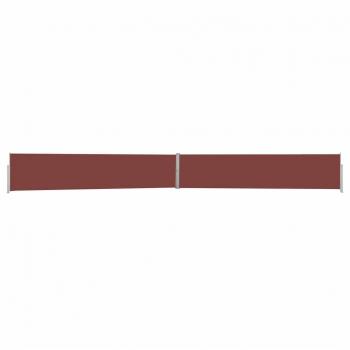 Cortina lateral retráctil para patio 140x1200 cm marrón