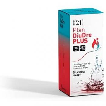 PLAMECA - Plan 21 DiuDre Plus, con Café Verde, Té Verde, L-Carnitina y Cromo, Control Peso Corporal, Ayuda ante Retención de Líquidos y Vientre Hinchado, Equilibrio de Líquidos y Excesos - 500 ml