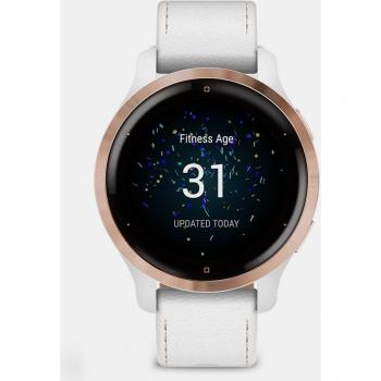 Smartwatch Garmin Venu 2S Tecnológico de Piel Blanco con Acero Inoxidable y Funciones de Fitness