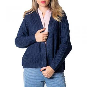 Only - Cárdigan de mujer reves l/s Lurex 15201745 azul S