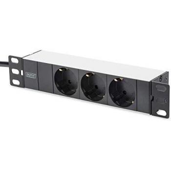 DIGITUS Regleta de 3 Tomas - 1U - 10 Pulgadas