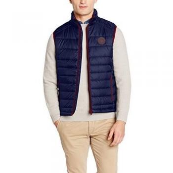 VALECUATRO Acolchado H Clásico, Chaleco para Hombre, Azul Marino, XL