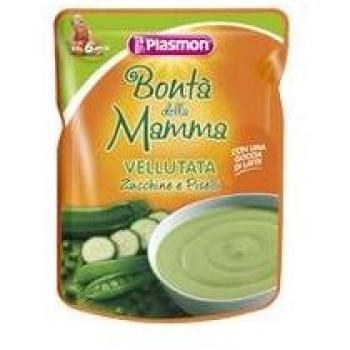 Puré de Zucchini y Guisantes Plasmon 180g, textura cremosa