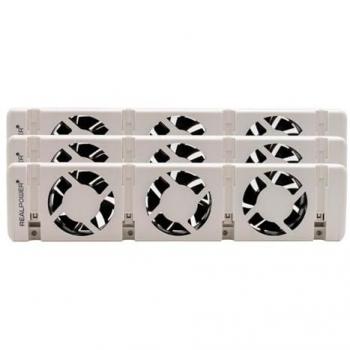 Ventilador Eléctrico RealPower HL-3, Set de 3 Ventiladores Blancos