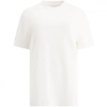 Jil Sander Women's Logo-Print Cotton Crew Neck T-Shirt in White, Size Small