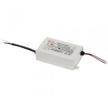 MEAN WELL Driver LED corriente constante regulable, IN: 180 → 295 V ac, OUT: 24 → 48V, 350mA, 16.8W, IP42