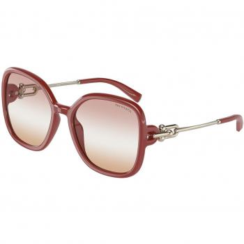 Tiffany & Co. Bordeaux Rose Mirrored Square Women's Sunglasses TF4202U 8380EL