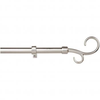 Kit barra cortina baculo extensible de 160 a 300cm plata stor planet