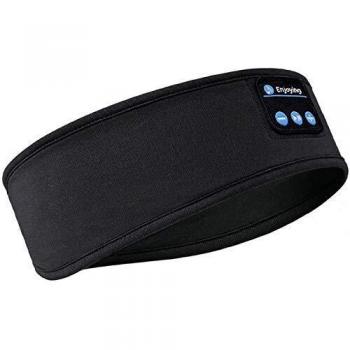 Auriculares para Dormir, Auriculares inalámbricos con Banda para la Cabeza V5.0 Bluetooth, Auriculares con máscara para los Ojos, Altavoces estéreo HD ultrafinos incorporados-BL6