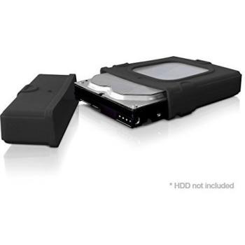 Fantec 1816 - Funda de Silicona para Discos Duros HDD/SSD de 3.5'', Color Negro