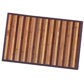 Alfombra de Bambú Antideslizante 50x175 cm para Cocina y Baño - Degradé Marrón