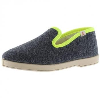 Zapatillas de Casa Unisex Wamba Confortable con Interior de Borreguito y Ribete en Contraste - Marca Victoria 2020104 Marino (43)