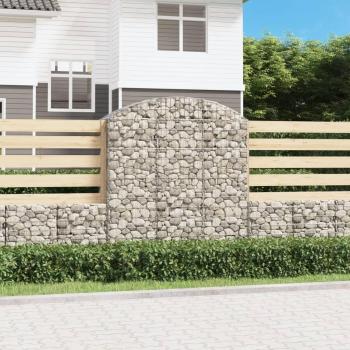 Cesta Gaviones Arco de Hierro Galvanizado 150x50x160/180 cm Plateado