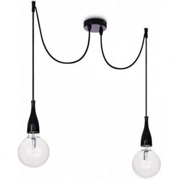 Lámpara colgante de techo MINIMAL 2 bombillas, color negro, tipo E27