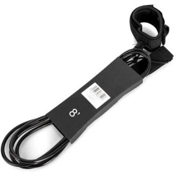 Correa de Seguridad Liso 244 cm, cordón de seguridad Dvsport, liso, 8 pies, negro, leash liso para tabla de surf 8FT acolchado (cordón de seguridad) - leash surf y SUP
